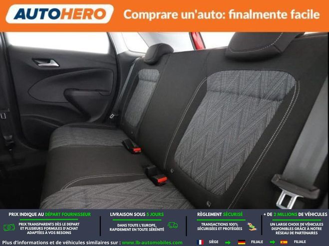 Opel Crossland 1.2 Turbo 110 ch BVM Rouge M�tallique de 2021