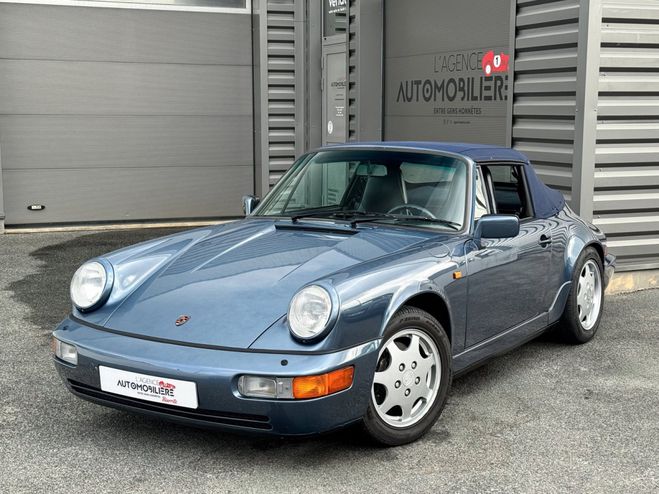 Porsche 911 964 Carrera 2 3.6 250 cabriolet - Matchi Bleu de 1989