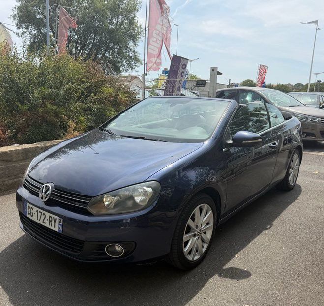 Volkswagen Golf cabriolet 2l tdi 140cv carr�t bo�te auto Bleu de 2012