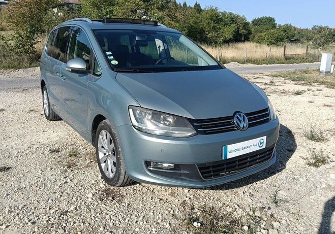 Volkswagen Sharan II 2.0 TDI 140 cv Carat DSG6 7 places Ga Vert de 2011