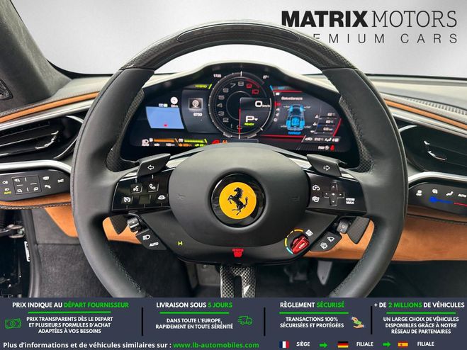 Ferrari 296 GTB 3.0 Turbo V6 Hybride 830 ch Noir M�tallique de 2024