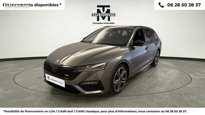 Skoda Octavia Combi 2.0 TDI 200 ch DSG7 4x4 RS Gris de 2023