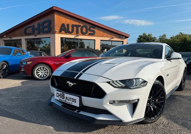 Ford Mustang 5.0 v8 fastback boite auto pack premium  Blanc de 2019