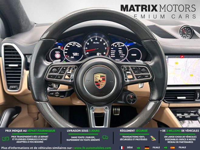 Porsche Cayenne Turbo 4.0 V8 550 ch  BVA Noir M�tallique de 2018