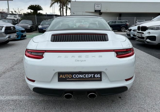 Porsche 911 TYPE 991 Phase 2 TARGA 4 PDK 3.0 370ch Blanc de 2017