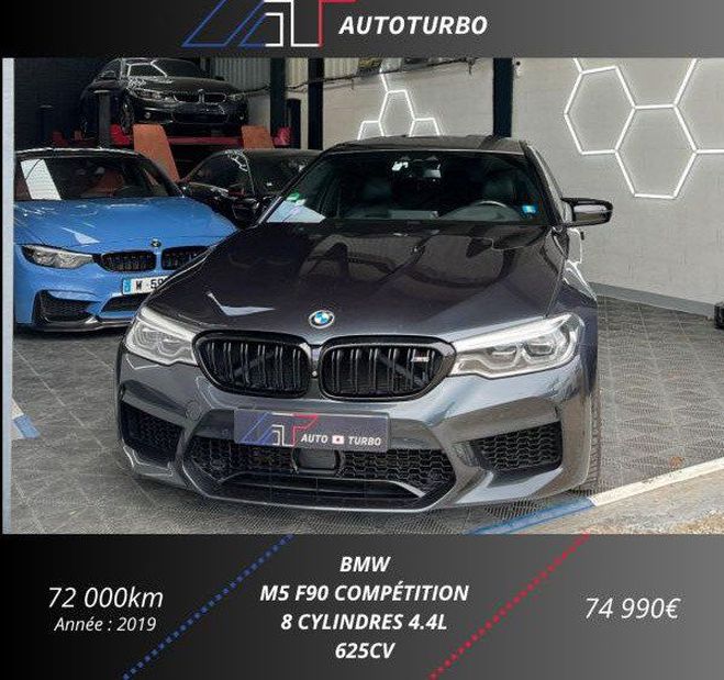 BMW M5 (F90) 4.4 V8 625CH COMPETITION M STEPTRO Gris de 2019