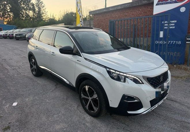 Peugeot 5008 Magnifique en 1,5 hdi 130 cv pack gt Lin Blanc de 2019