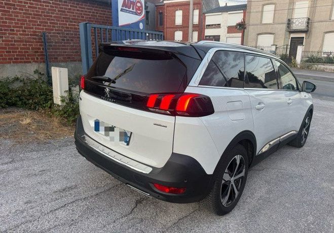Peugeot 5008 Magnifique en 1,5 hdi 130 cv pack gt Lin Blanc de 2019