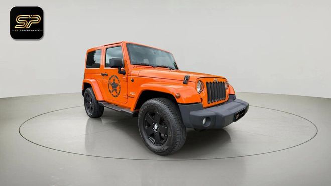 Jeep Wrangler Sahara 2.8 CRD 200 ch 4x4 BVA * DUAL TOP Orange de 2012