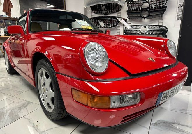 Porsche 911 964 cabriolet bvm Rouge de 1990