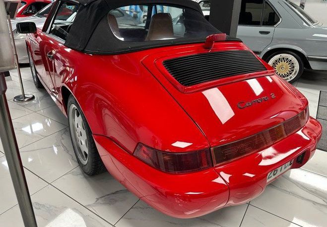 Porsche 911 964 cabriolet bvm Rouge de 1990
