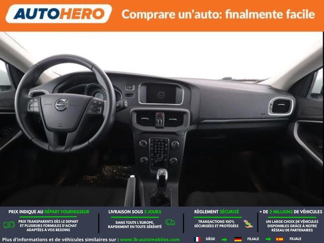Volvo V40 T2 122 ch BVM Blanc M�tallique de 2017