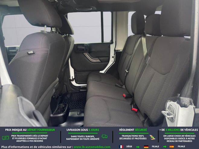 Jeep Wrangler 2.8 CRD 200 - BVA 5 Portes Blanc de 2014