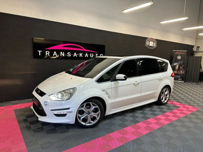 Ford S Max 2.0 tdci 163 ch sport platinium - toit p Blanc de 2012