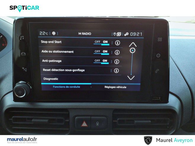 Peugeot Partner PARTNER FOURGON STANDARD 650 KG BLUEHDI  White de 2022