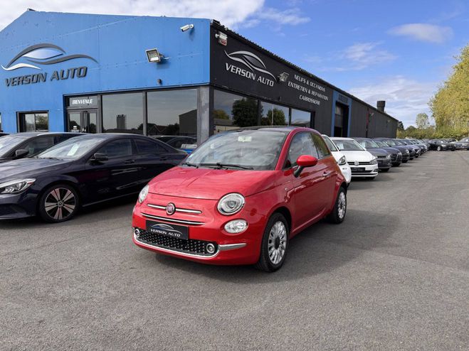 Fiat 500 1.2 69 LOUNGE GPS TOIT PANO TEL CLIM REG ROUGE de 2017