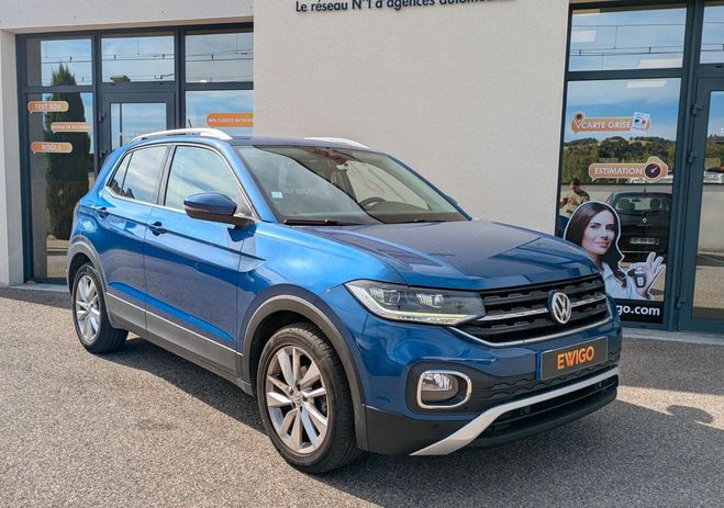 Volkswagen T Cross 1.0 TSI 115ch CARAT DSG7 Bleu de 2019