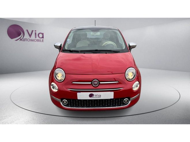 Fiat 500 1.2i 69 Lounge - TOIT PANO / REGULATEUR  ROUGE FONCE de 2017