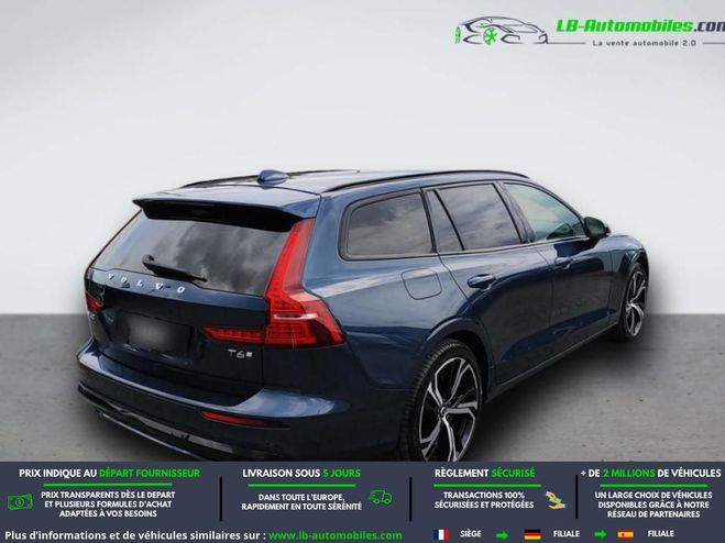 Volvo V60 T6 AWD Hybride Rechargeable 253 ch + 145 Bleu M�tallique de 2025