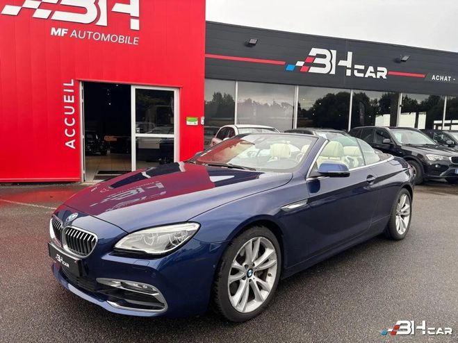 BMW Serie 6 3.0 640 i 320ch Cabriolet Exclusive Bleu de 2015