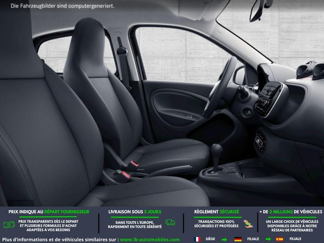 Smart Forfour EQ 82 ch Electrique Noir de 2021