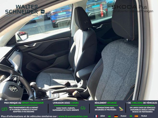 Skoda Scala 1.0 TSI 95 ch BVM Blanc de 2022