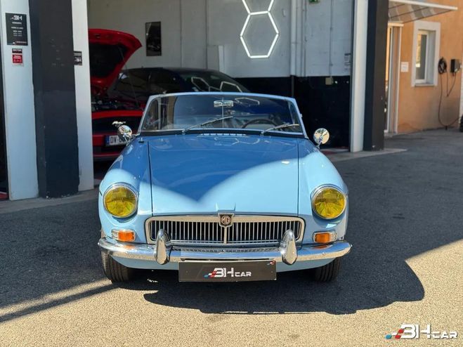 MG MGB B CABRIOLET / OVERDRIVE / IRIS BLUE / 19 Bleu de 1965