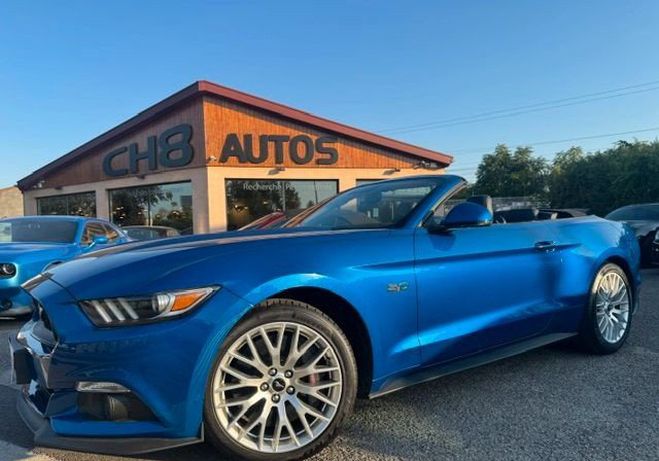 Ford Mustang v8 5.0 cabriolet bleu pack premium 30783 Bleu de 2017