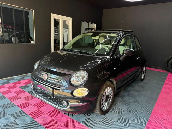 Fiat 500 1L 69CH LOUNGE HYBRID CHAINE TOIT OUVRAN Noir de 2020