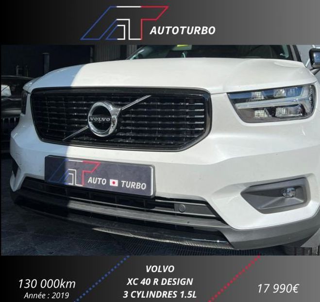 Volvo XC40 D3 ADBLUE 150CH R-DESIGN Blanc de 2019