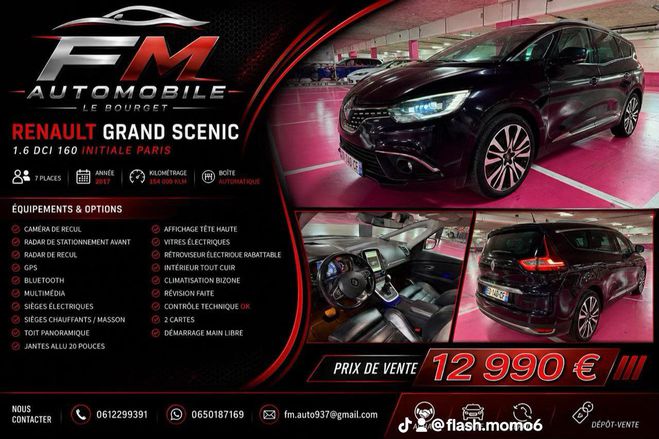 Renault Scenic GRAND 1.6 DCI 160 INITIALE PARIS EDC Fonc�e de 2017