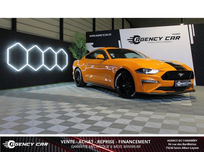 Ford Mustang GT FASTBACK 450 Ch 5.0L V8-BVA - SIEGES  orange de 2018