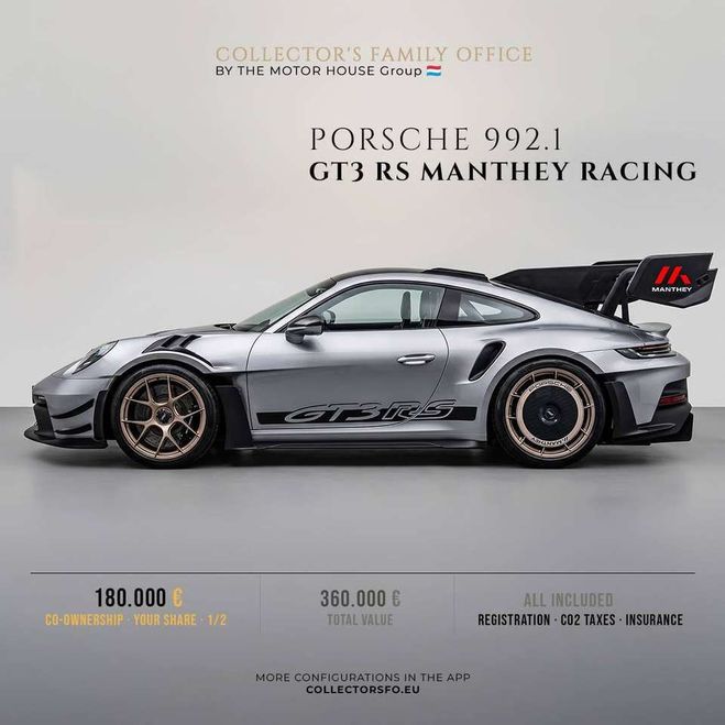 Porsche 911 992 .1 GT3 RS MANTHEY RACING Gris de 2026