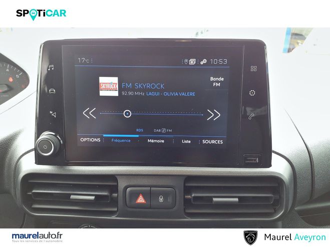 Peugeot Partner PARTNER FOURGON M 650 KG BLUEHDI 100 S&S White de 2023