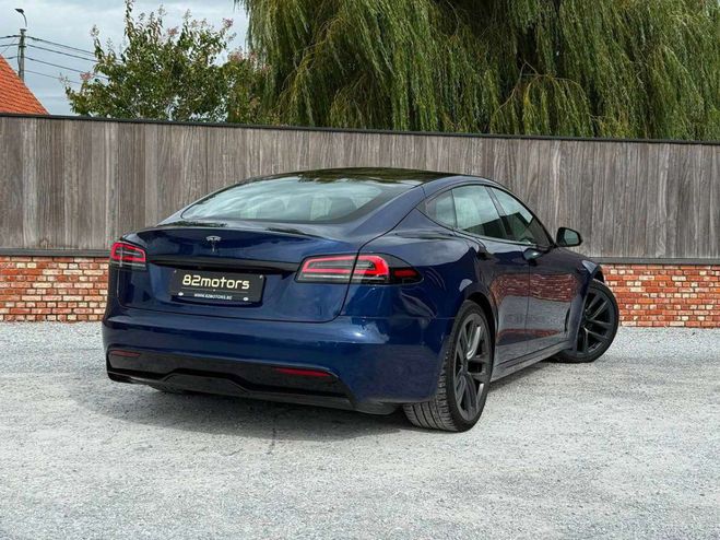 Tesla Model S long range-100kWh-yoke-self driving-21-p Bleu M�tallis� de 