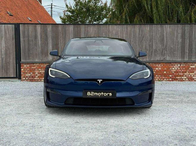 Tesla Model S long range-100kWh-yoke-self driving-21-p Bleu M�tallis� de 