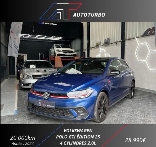 Volkswagen Polo 2.0 TSI 207CH GTI EDITION 25 DSG7 Bleu de 2024
