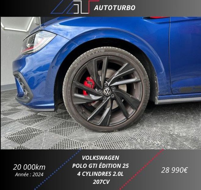 Volkswagen Polo 2.0 TSI 207CH GTI EDITION 25 DSG7 Bleu de 2024