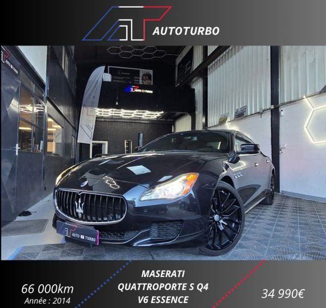 Maserati Quattroporte 3.0 V6 410CH S Q4 Noir de 2014