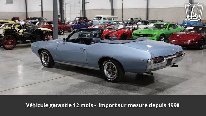Pontiac LeMans 1969 convertible 400 ci 350 hp 3 ou 4 vi Bleu de 1969
