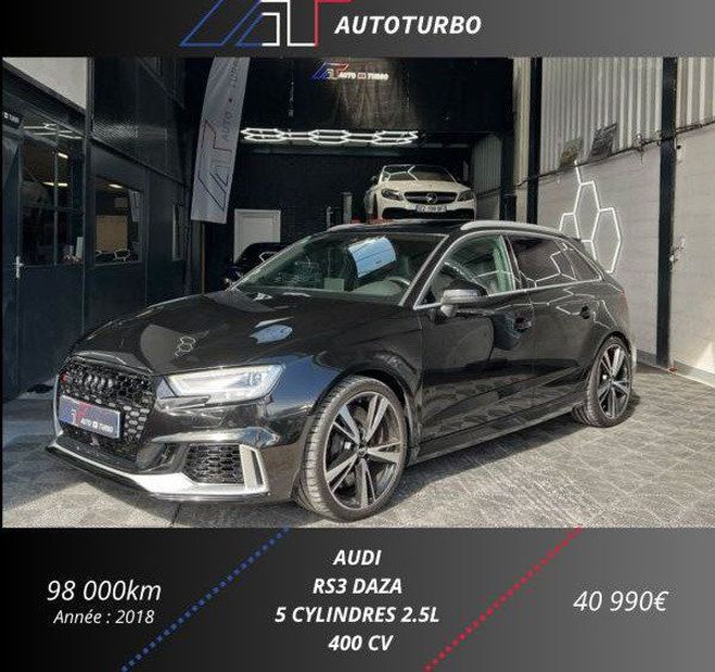 Audi RS3 SPORTBACK 2.5 TFSI 400CH QUATTRO S TRONI Noir de 2018