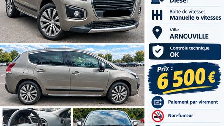 Peugeot 3008 Phase 2 Blue HDI 120CH - Pour EXPORT 2015 d'occasion a Arnouville-l�s-Gonesse (95)
