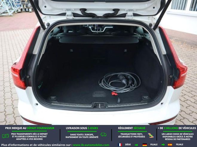 Volvo V60 T6 AWD 253 ch + 145 ch BVA Blanc de 2021