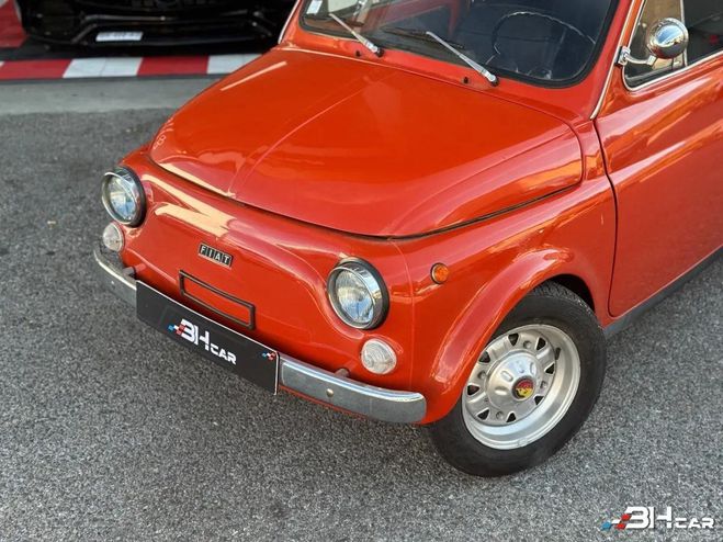 Fiat 500 1974 / CUIR NOIR / ORIGINE ITALIE Orange de 1974