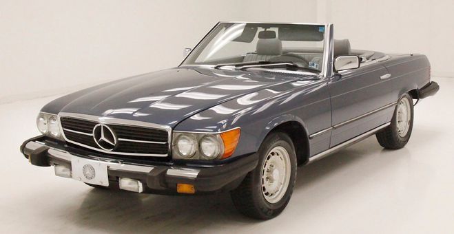 Mercedes 380 SL Convertible Bleu de 1984