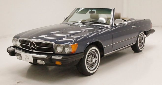 Mercedes 380 SL Convertible Bleu de 1985