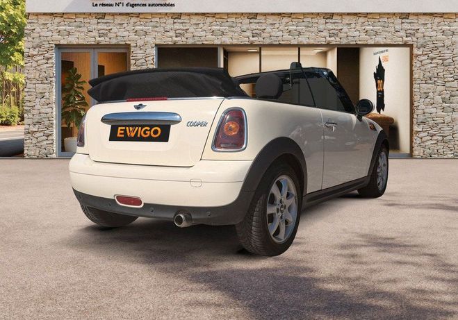 Mini One CABRIO 1.6 120ch COOPER-2EME MAIN- FAIBL Blanc de 2009