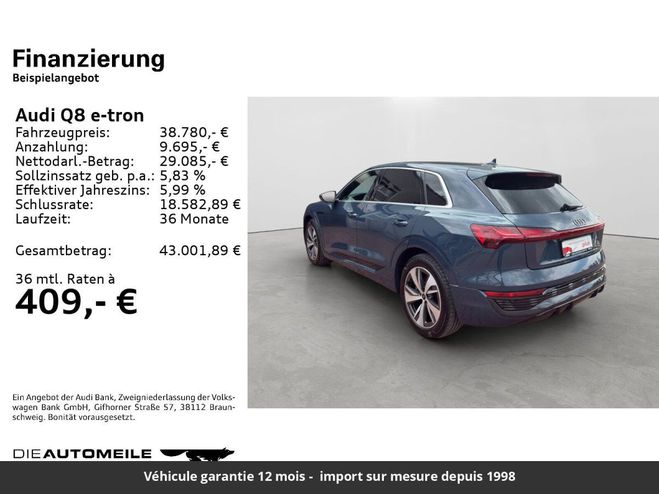 Audi Q8 e-tron en Gifhorn pour 38 480 ? | mobile Bleu de 2023