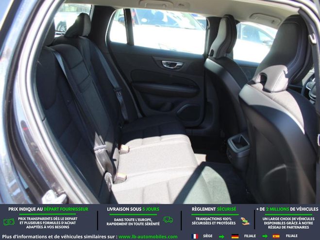 Volvo V60 B4 197 ch BVA Noir Peinture m�tallis�e de 2021