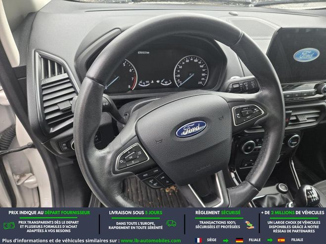 Ford Ecosport 1.0 EcoBoost 125ch BVM Blanc M�tallique de 2018